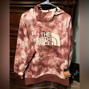 Women’s large brown north face pullover performance hoodies!